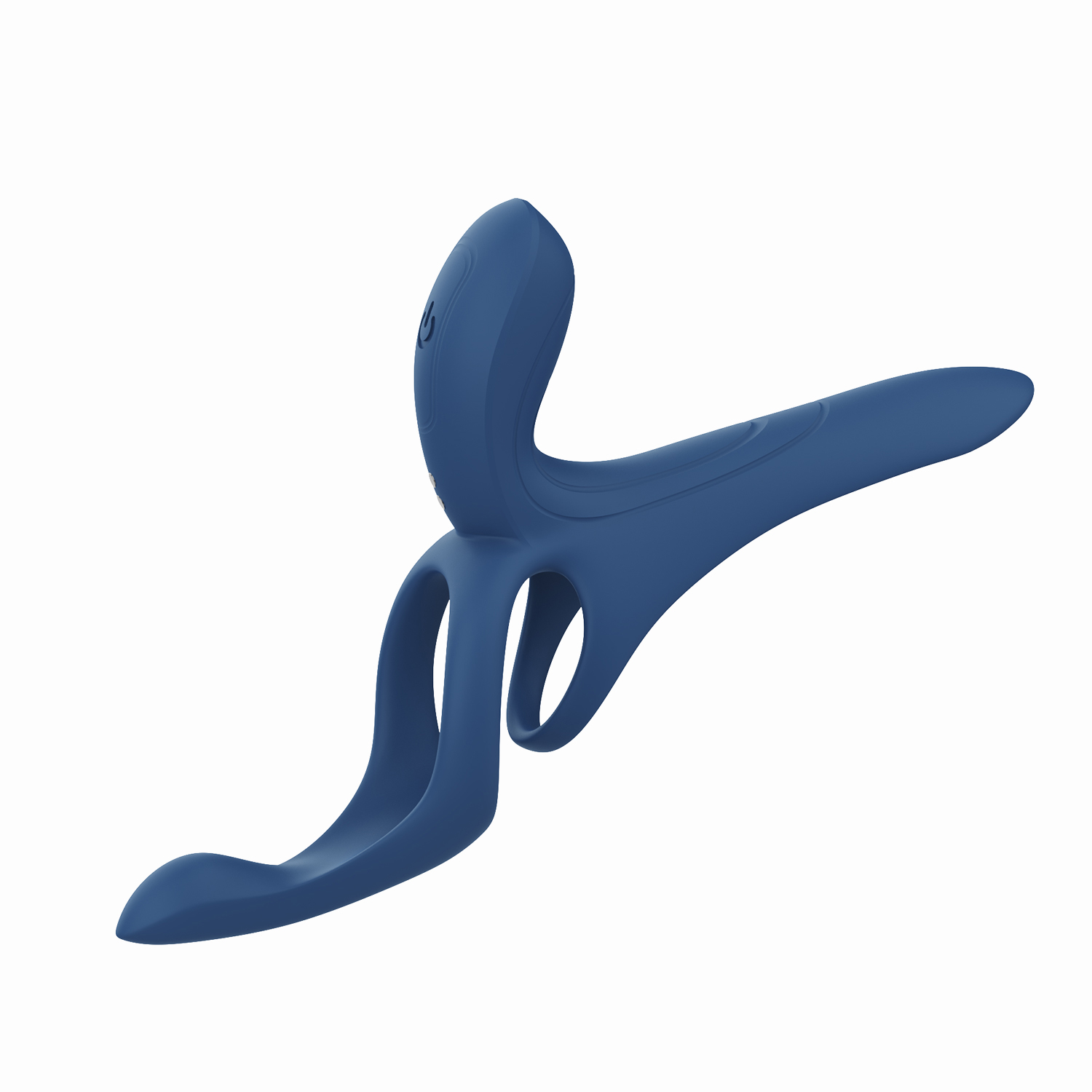 WITIJ4Ej Pleasure Pivot - App Controlled - Couples Vibrator - Navy Blue - Image 1
