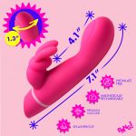 Come Hither Silicone Rabbit Vibrator - Pink - Image 3