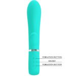 Thomas Super Soft Silicone Rabbit Vibrator - Turquoise