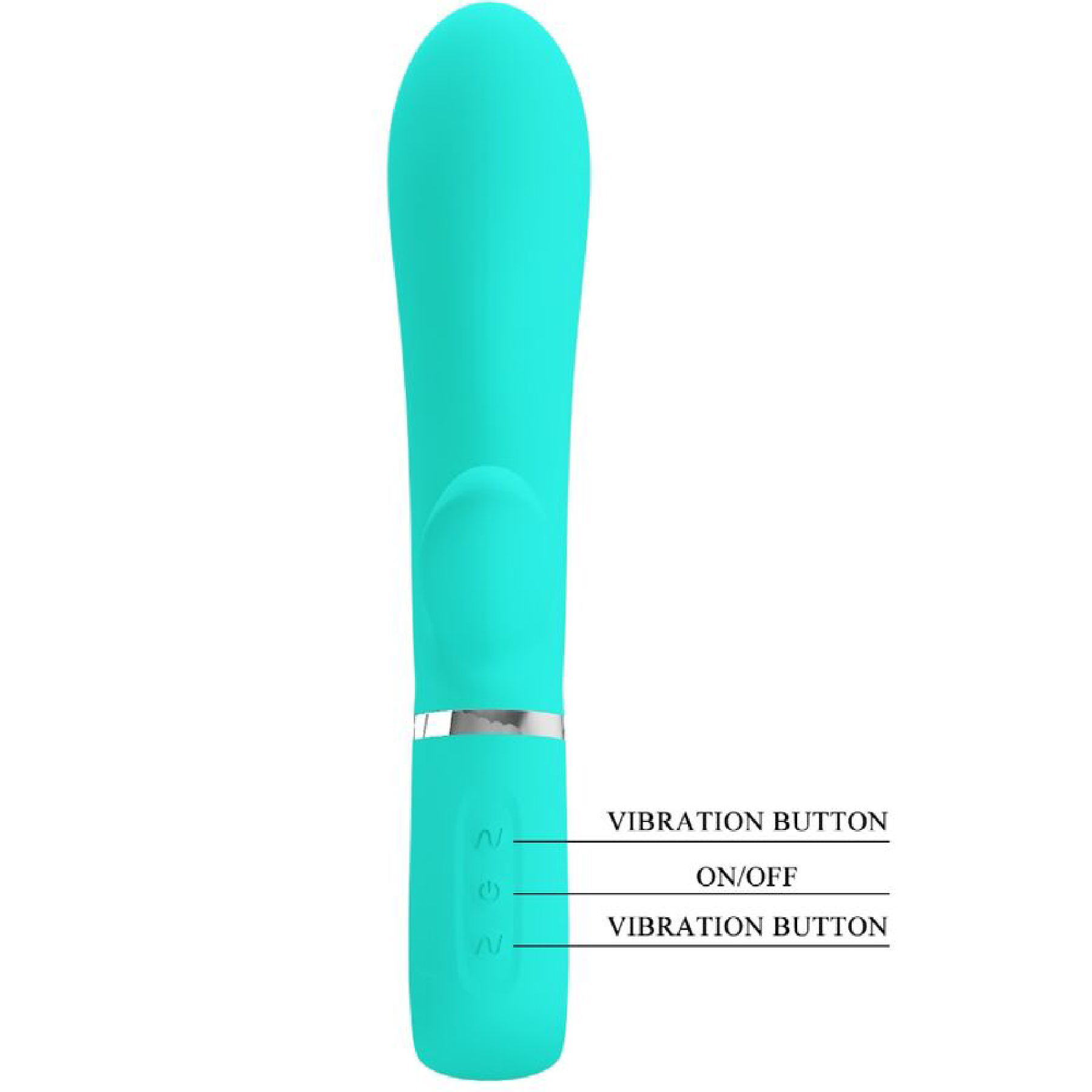WuxNwwhRKqKYe8EzWwBpHXEoVZRSG09P Thomas Super Soft Silicone Rabbit Vibrator - Turquoise - Image 1