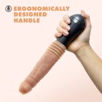 Dr. Skin Silicone - Dr. Knight - Thrusting Gyrating Vibrating Dildo - Beige - Image 5