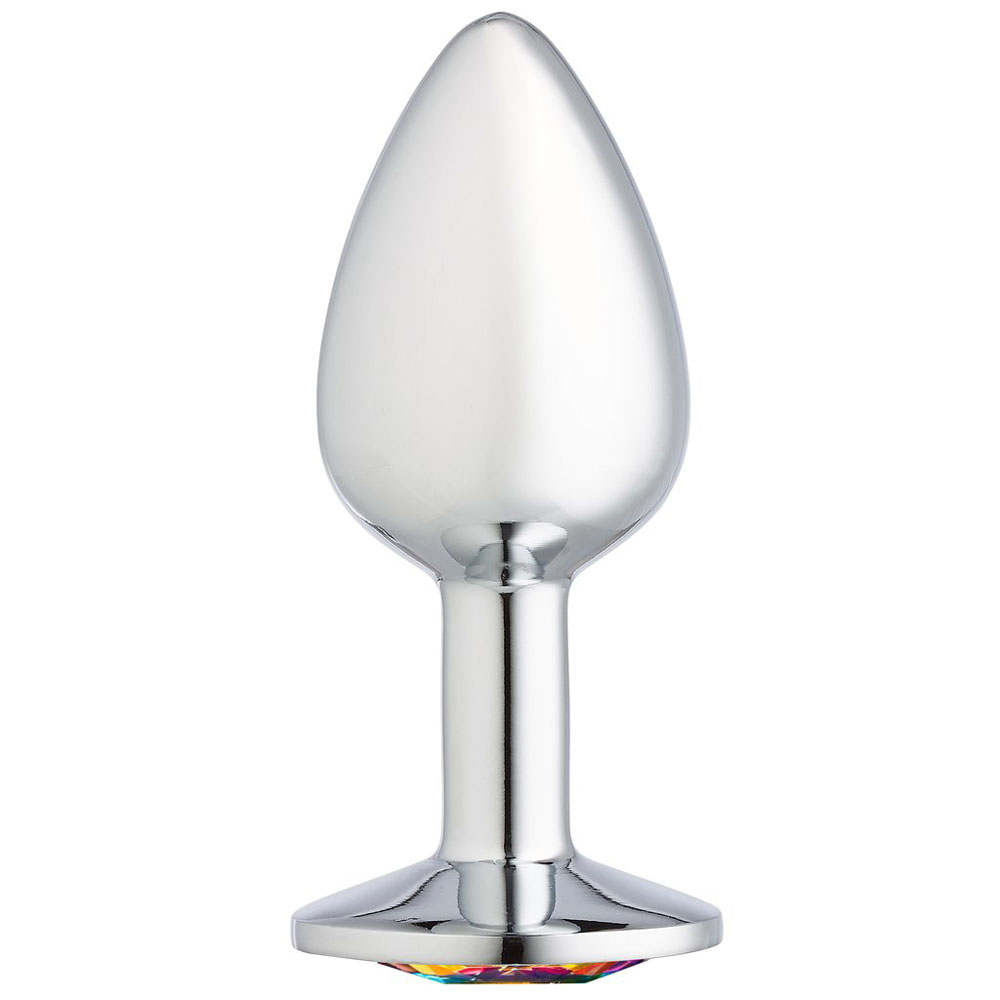 XAHUtsGe6gKymWYWHhzcFtrOigAx5jR9 Cloud 9 Novelties Gems Silver Chromed Anal Plug - Small - Image 1