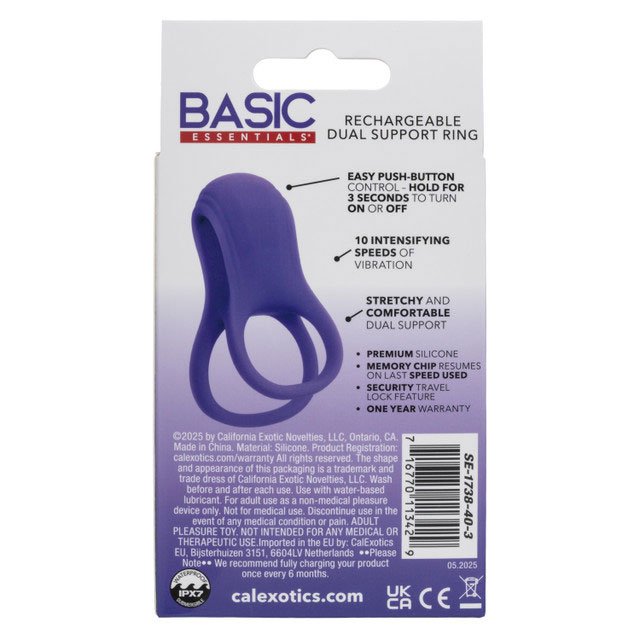 XAR7fP32 Basic Essential Rechargeable Dual Support Ring - Purple - Image 1