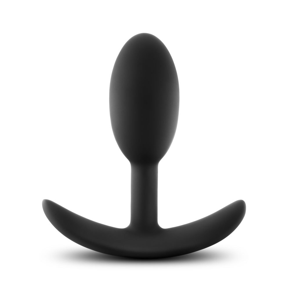 www.blushnovelties.com Luxe - Wearable Vibra Slim Plug - Small - Black - Image 1