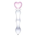 8 Inch Sweetheart Glass Dildo - Pink/clear - Image 5