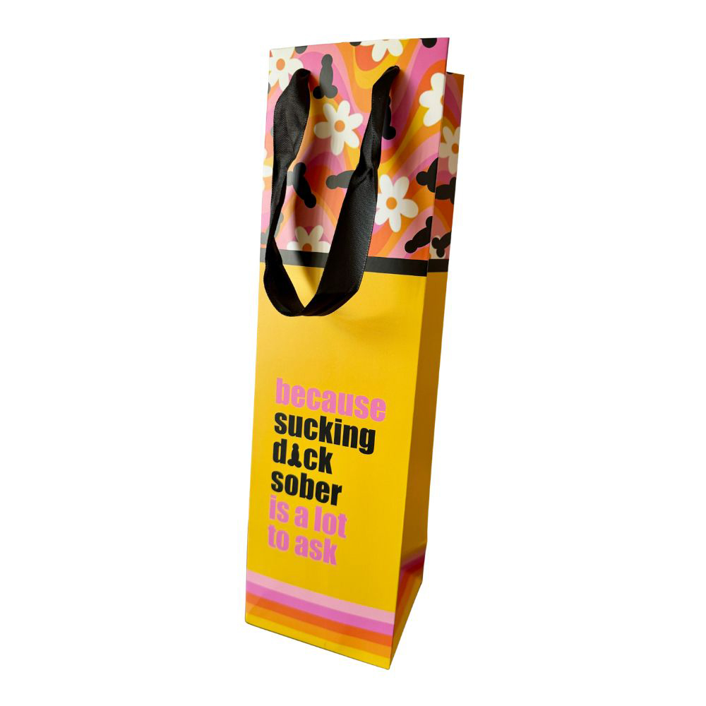 XSRARxZH Sucking Dick Sober Wine Gift Bag - Image 1