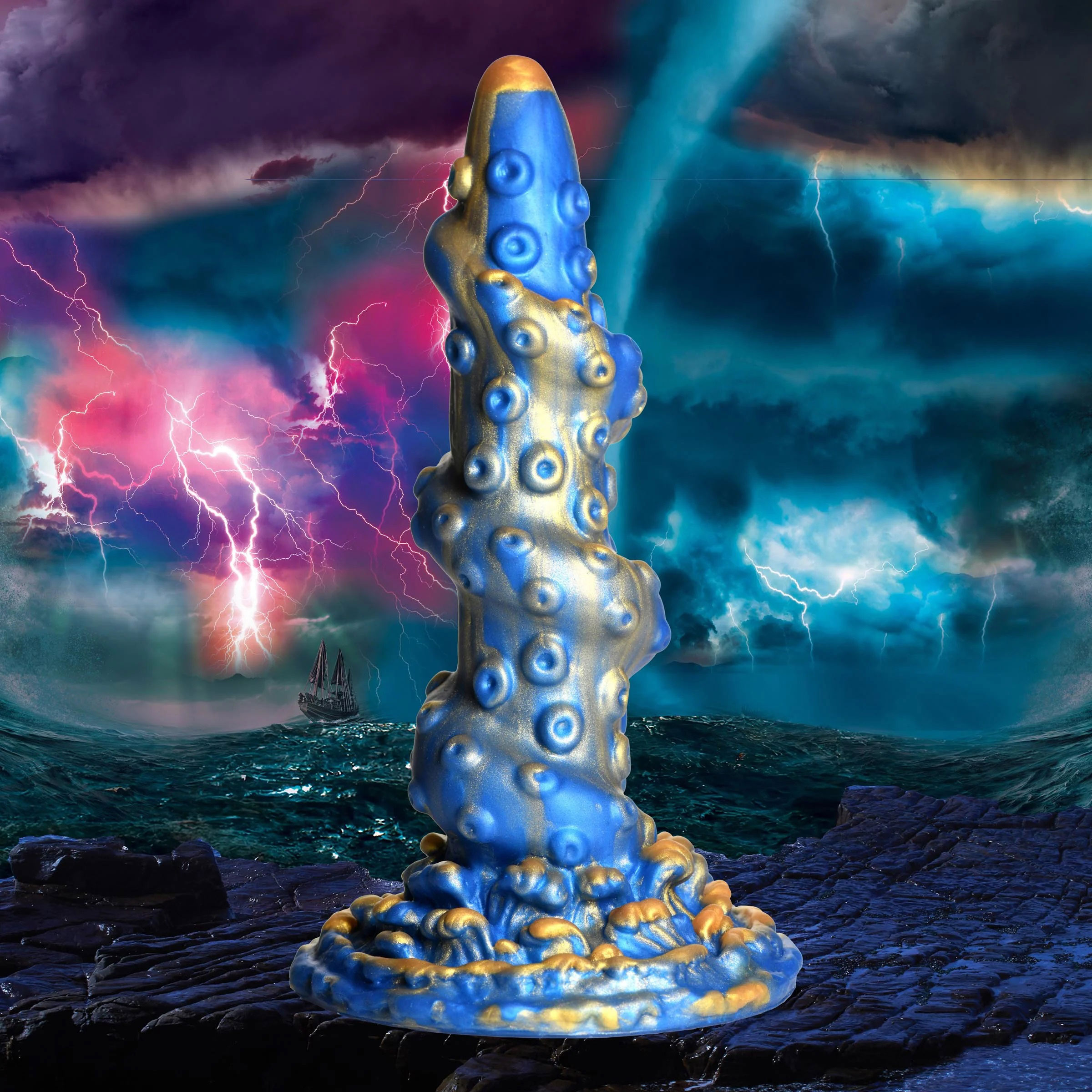 XWAsscdoSSeaEDZl35sLaeH8ylPJqzA8 Lord Kraken Tentacled Silicone Dildo - Blue - Image 1