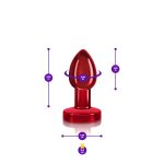 Vibrating Red Metal Remote Plug - Small - Image 8