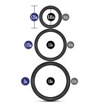 Performance - Vs4 Pure Premium Silicone Cockring Set - Black - Image 4