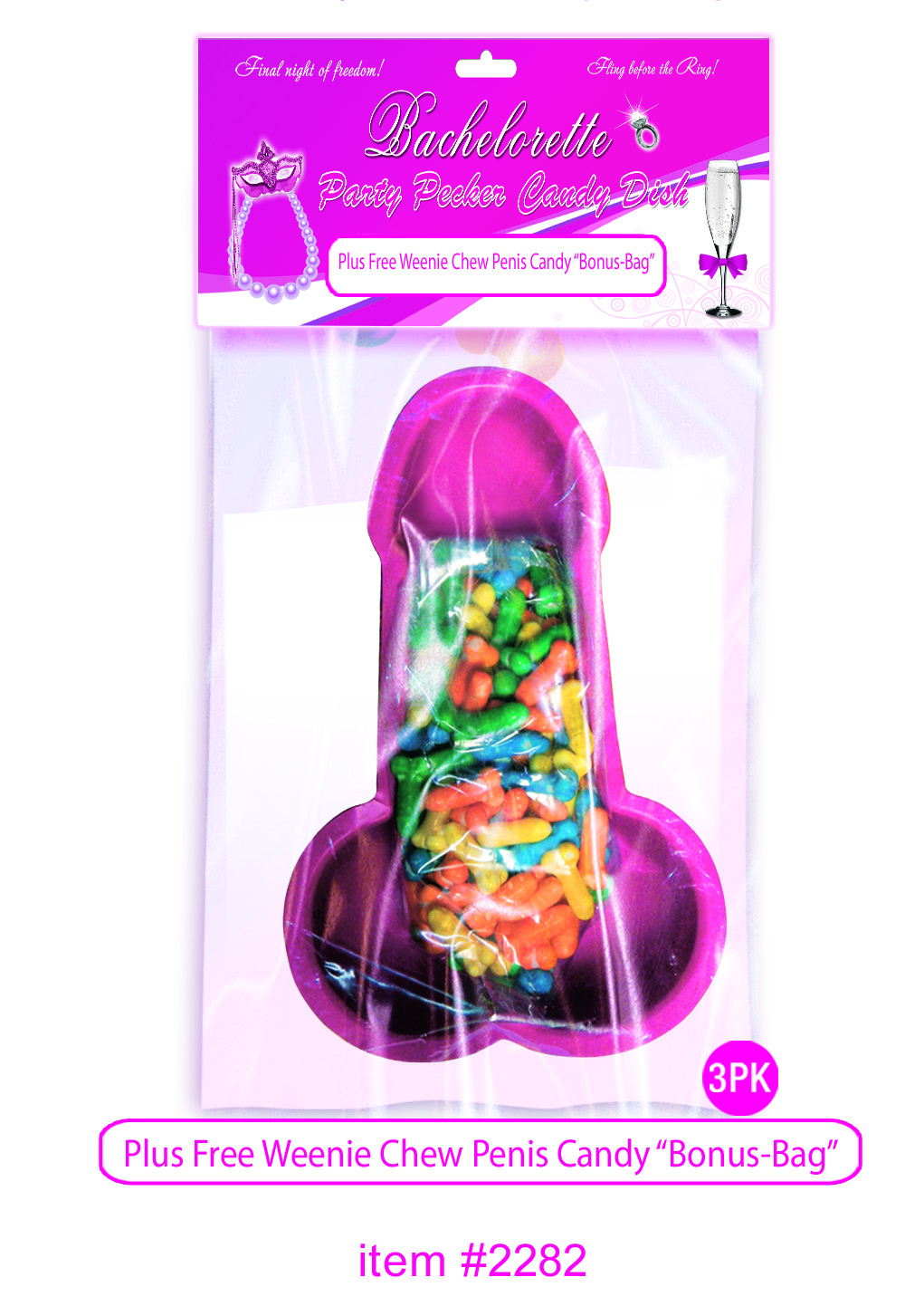 Xf0C6H4589Gd3DUXcHLiu3ivn9wRVHpe Pecker Party Candy Dish With Candy - Image 1