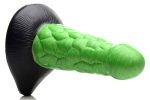 Radioactive Reptile Thick Scaly Silicone Dildo - Green - Image 4