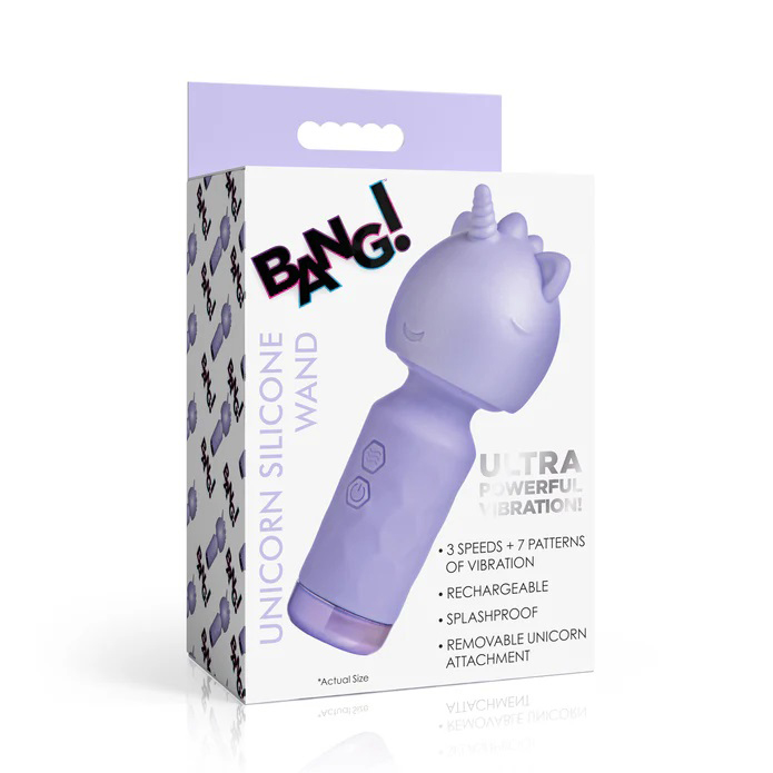 XtlJe94s Unicorn Silicone Wand - Lavender - Image 1