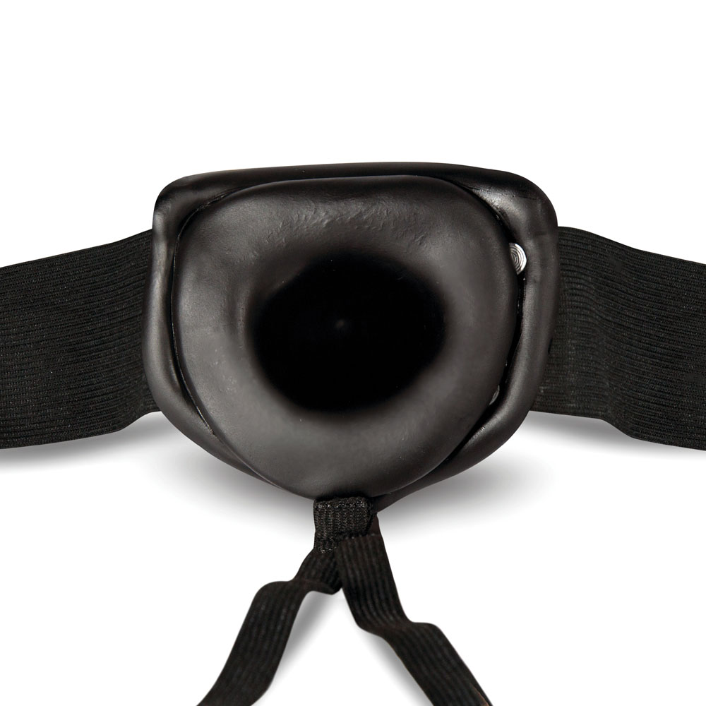 www.blushnovelties.com Dr. Skin - 7 Inch Hollow Strap on - Black - Image 1