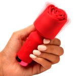 Pleasure Rose-Petite Mini Silicone Rose Wand - Red - Image 4