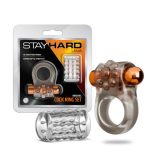 Stay Hard Vibrating Cock Ring Set With Sleeve Textured Sheath