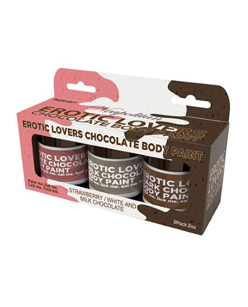 YHRy9413JLutso2B7spIDjNKIgqSGEca Erotic Lovers Chocolate Body Paint - Neapolitan - White Chocolate, Milk Chocolate and Strawberry - (3 Pack) - Image 1