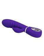 Prescott Super Soft Rabbit Silicone Vibrator - Purple - Image 2