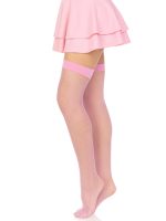 Nylon Fishnet Stocking - One Size - Pink - Image 2
