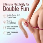 Dr. Skin Plus - 16.5 Posable Double Dong - Beige - Image 3