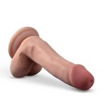 Dr. Skin Plus - 6 Inch Posable Dildo With Balls - Mocha - Image 2