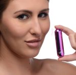 10x Rechargeable Vibrating Metallic Bullet - Purple - Image 3