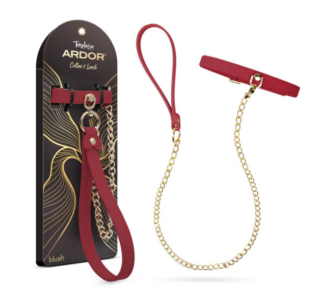YZ8iPVly Temptasia Ardor - Collar and Leash - Red - Image 1