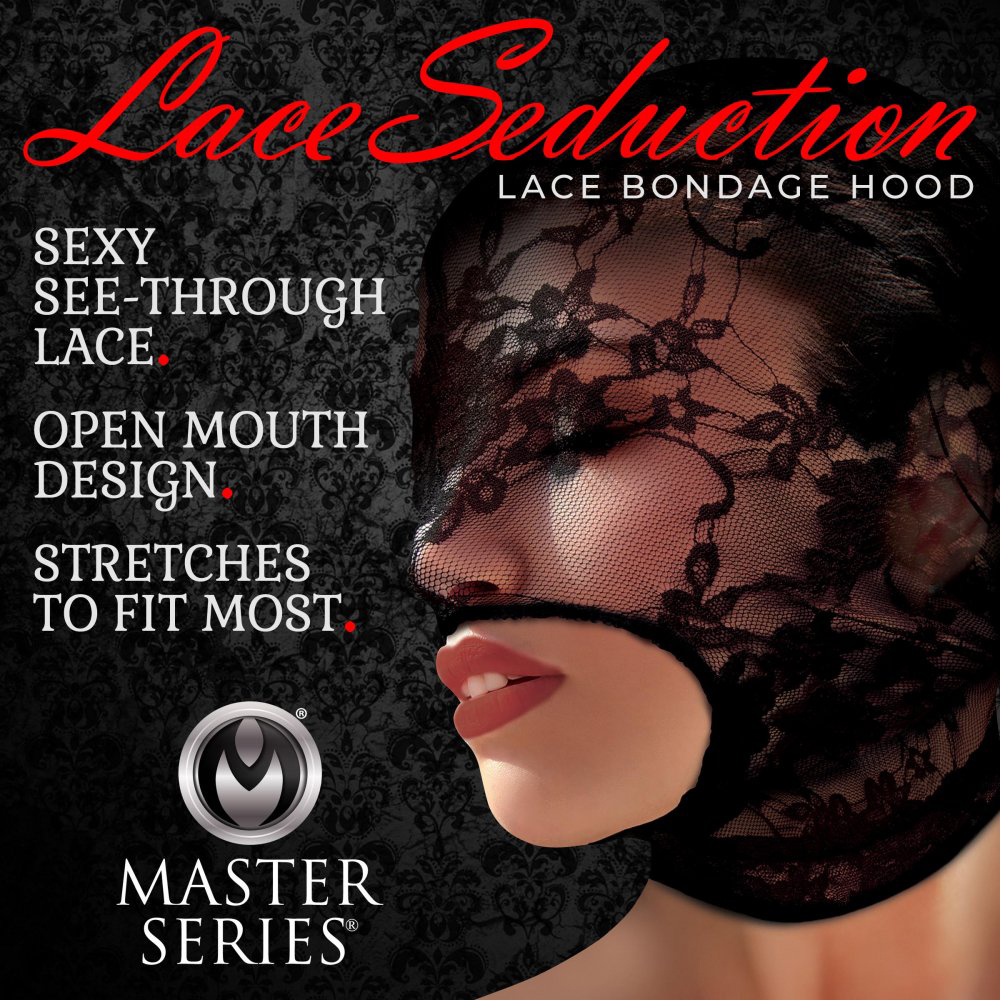 YhK2Yt4GrDsX6VMCeJvvoLucj9dEVlZo Lace Seduction Lace Bondage Hood - Black - Image 1