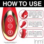 Rabbit Flick Flicking Silicone Rabbit Vibrator - Red - Image 2