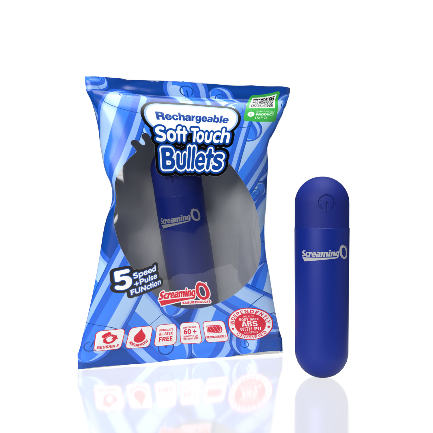 YlLfnm1yokzgaIykIhK7ntTyAEw4sJS8 Screaming O Soft Touch Rechargeable Bullet - Blue - Image 1