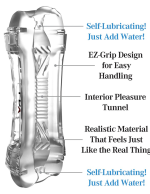 Pdx Extreme Wet Pussies Super Flip a Pussy Over Self-Lubricating Stroker - Frosted - Image 4