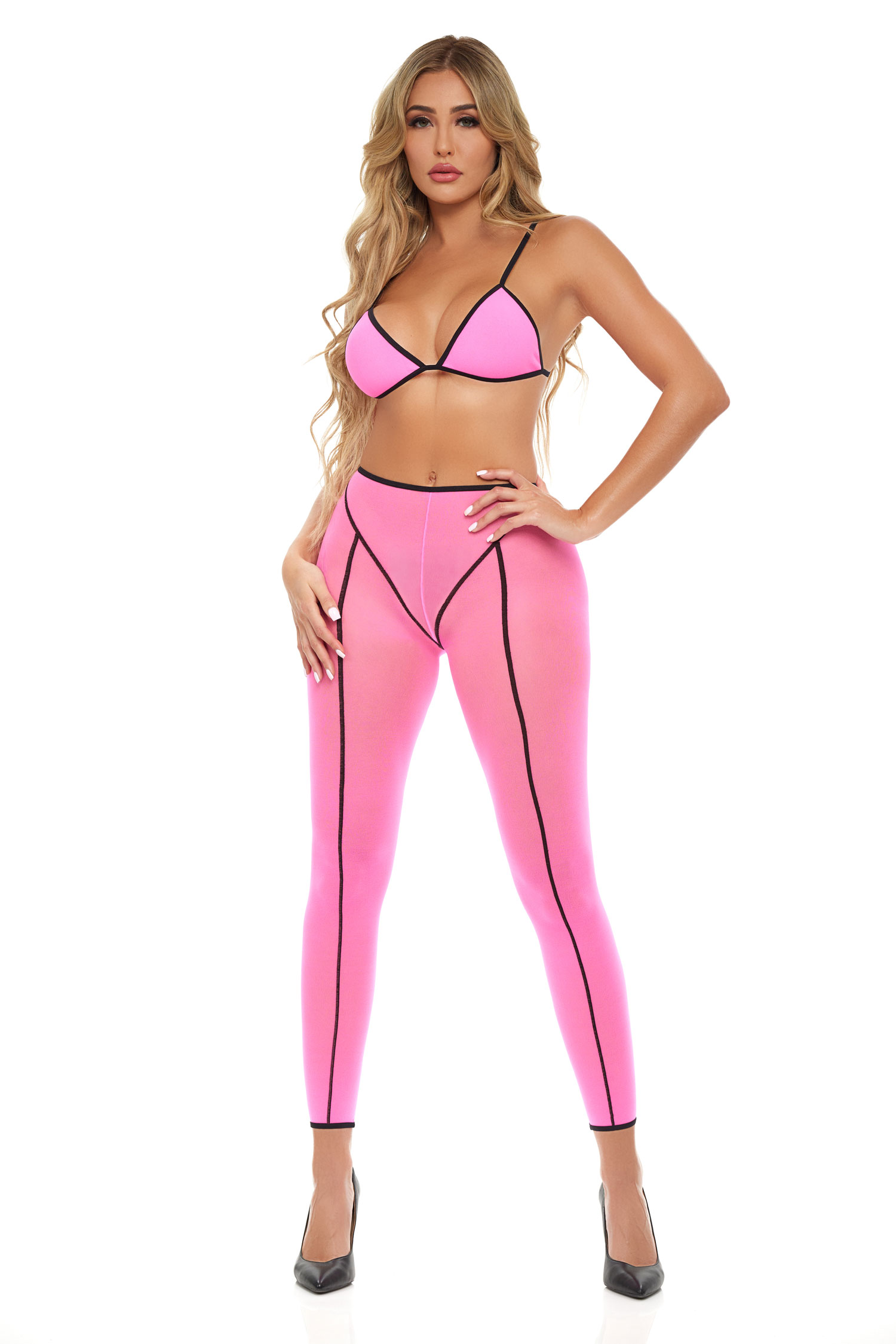 Z5dK2VDuMO09wMl5fBVZUGF2Xg92dCuA Double Vision 2pc Bra Set - Pink - Image 1