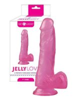 Get Lucky Jelly Love 9" Dildo - Pink - Image 3