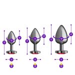 Red Heart Gem Anal Trainer Kit - Gunmetal
