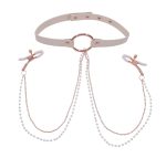 Peaches N Creame Collar With Nipple Clamps - Pink - Image 4
