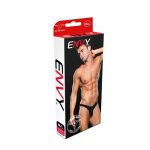 Low Rise Microfiber Zip Thong - Medium/large - Black - Image 2