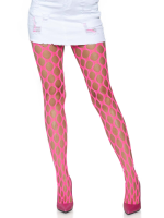 Jumbo Pothole Net Tights - Neon Pink- One Size - Image 3
