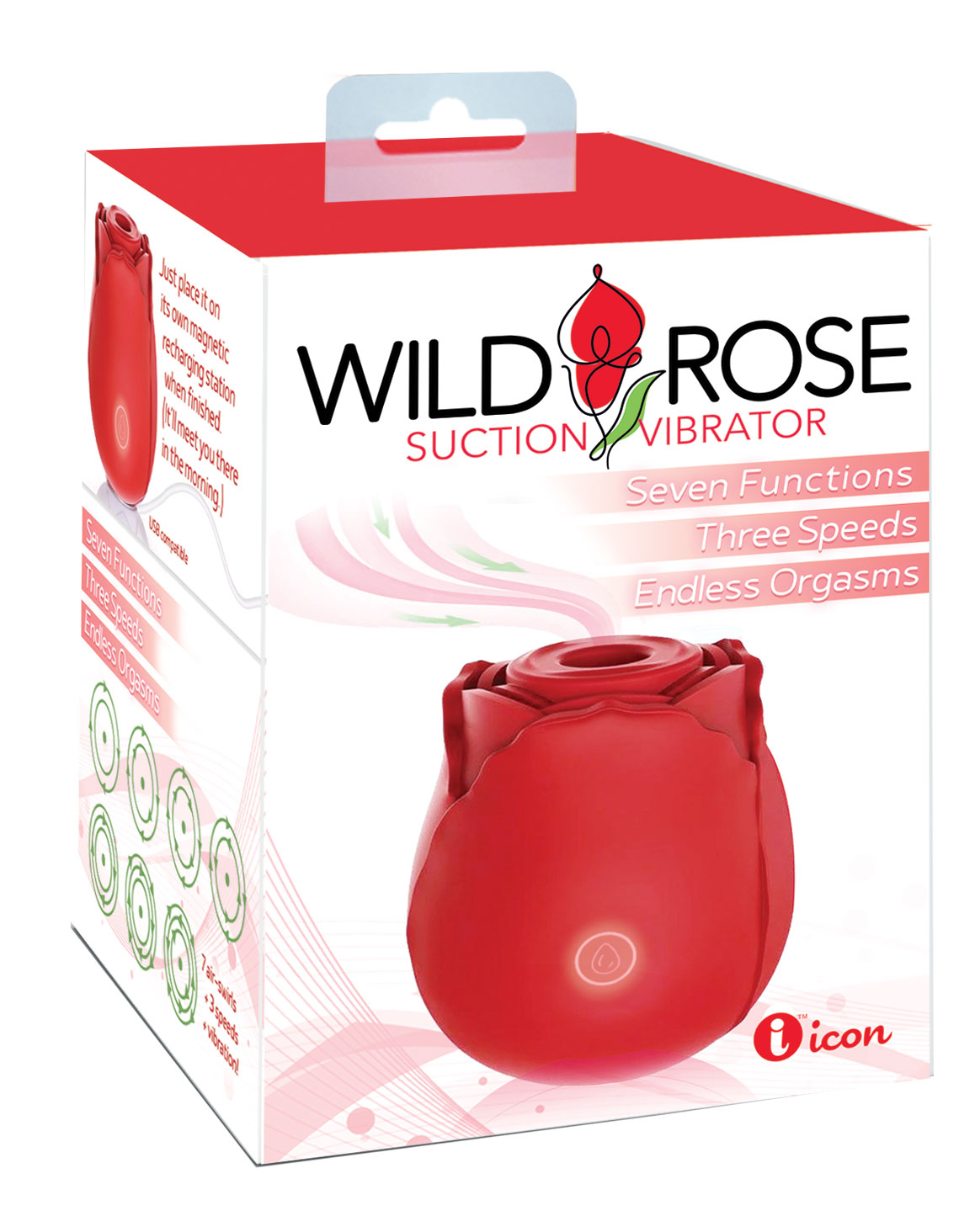 ZUyS4rxncF7wDUan4saUrm5tLF7lT11U Wild Rose Suction Vibrator - Red - Image 1