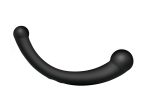 10x Vibra-Crescent Silicone Dual Ended Dildo - Black - Image 4
