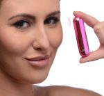 10x Rechargeable Vibrating Metallic Bullet - Pink - Image 2