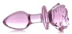 Pink Rose Glass Anal Plug - Medium - Image 4