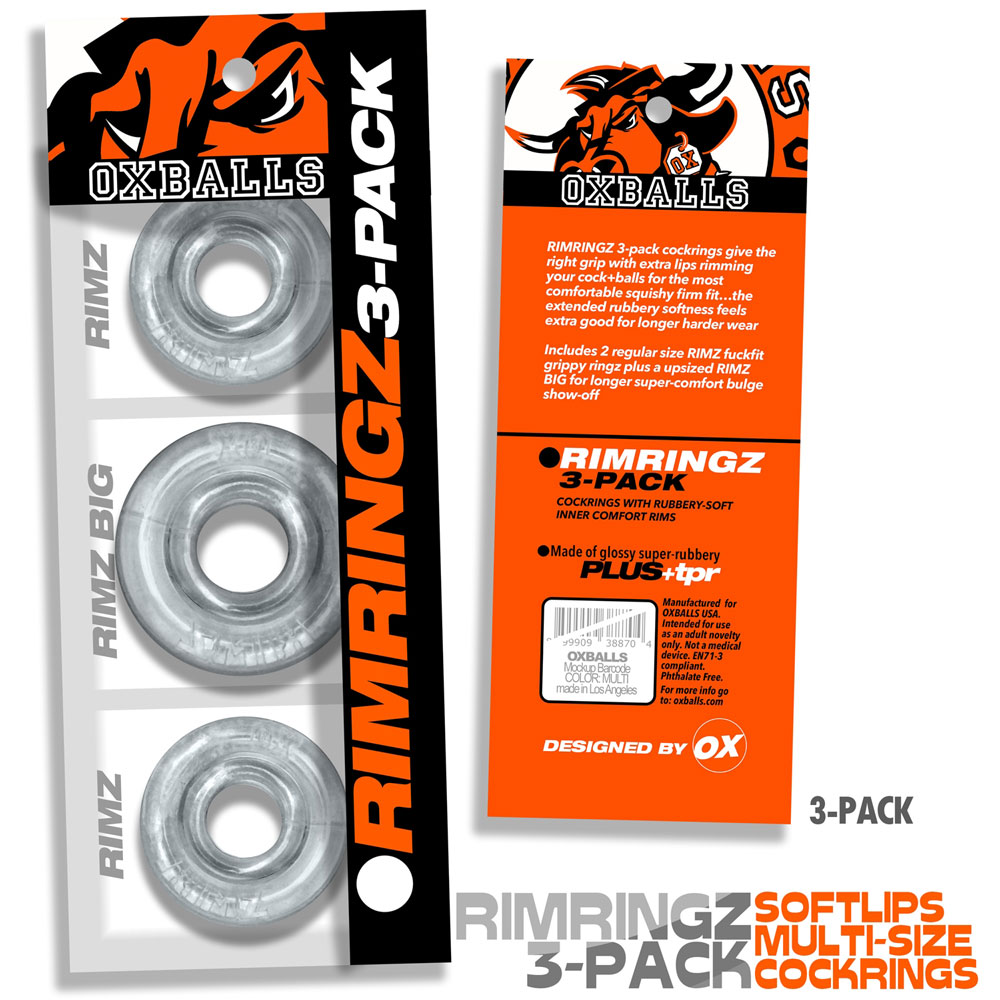 ZafkLj78 RimringzMulti Size 3 Pack- Clear - Image 1