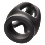 Alpha Liquid Silicone Dual Cage and Ring - Black Ring - Black - Image 7