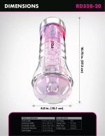 Pdx Elite Viewtube XXL See-Thru Ez-Grip Led Stroker - Clear - Image 2