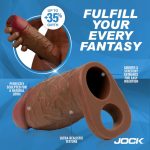Jock Silicone Penis Extension Sleeve - Dark - Image 3