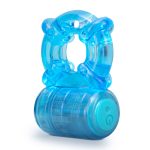 Stay Hard - Rechargeable 5 Function Cock Ring - Blue - Image 2