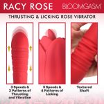 Bloomgasm Racy Rose Thrust and Lick Vibrator - Red - Image 5