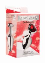 Red Heart Gem Anal Plug - Medium - Image 2