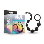 Anal Adventures - Platinum - Silicone 10 Anal Beads - Black - Image 5
