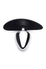 Dark Invader Metal and Silicone Anal Plug - Medium - - Image 3