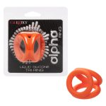Alpha Liquid Silicone Tri-Ring - Orange Orange - Image 3